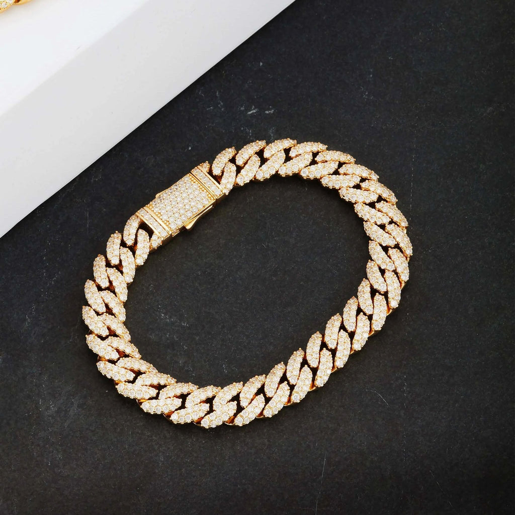 ICED CUBAN BRACELET - GOLD