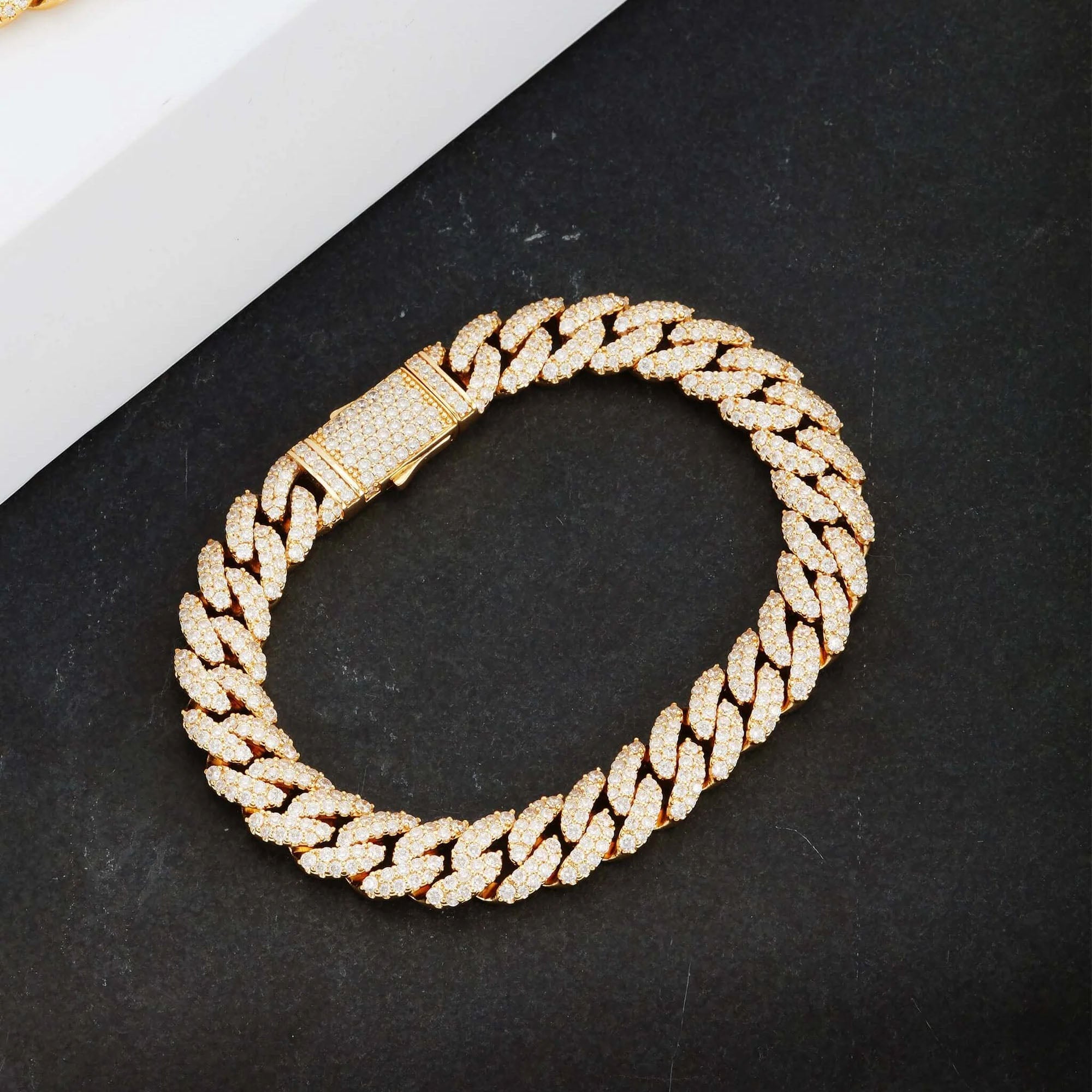 ICED CUBAN BRACELET - GOLD