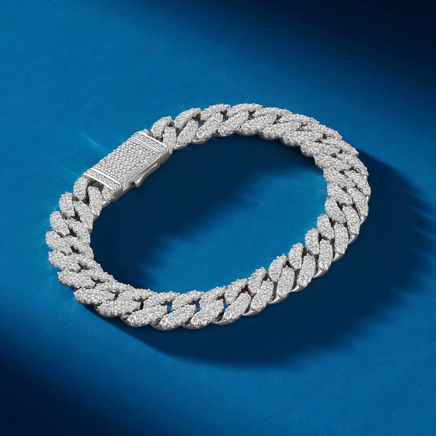 ICED CUBAN BRACELET - SILVER