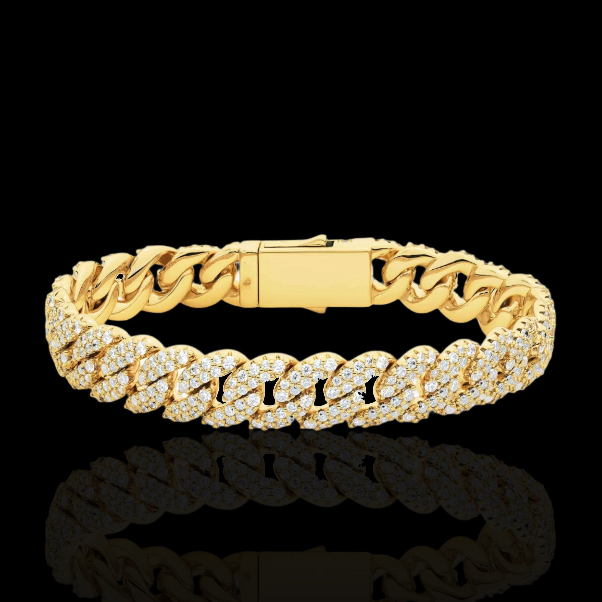 ICED CUBAN BRACELET - GOLD