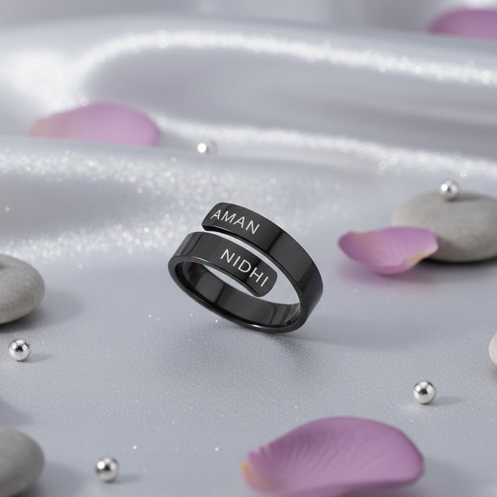 ADJUSTABLE PERSONALISED COUPLE RING