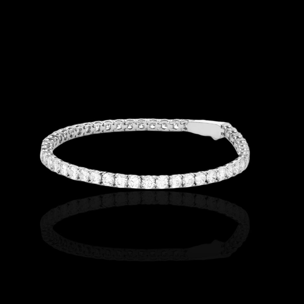 ICED TENNIS BRACELET - SILVER