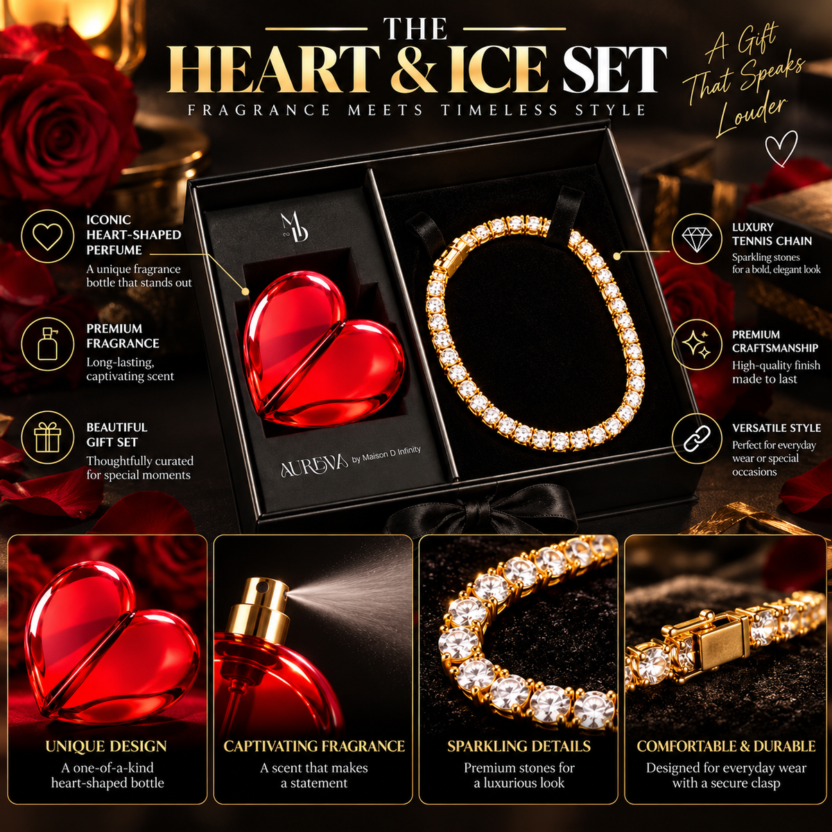 THE HEART & TENNIS SET