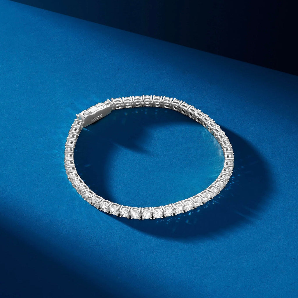 ICED TENNIS BRACELET - SILVER