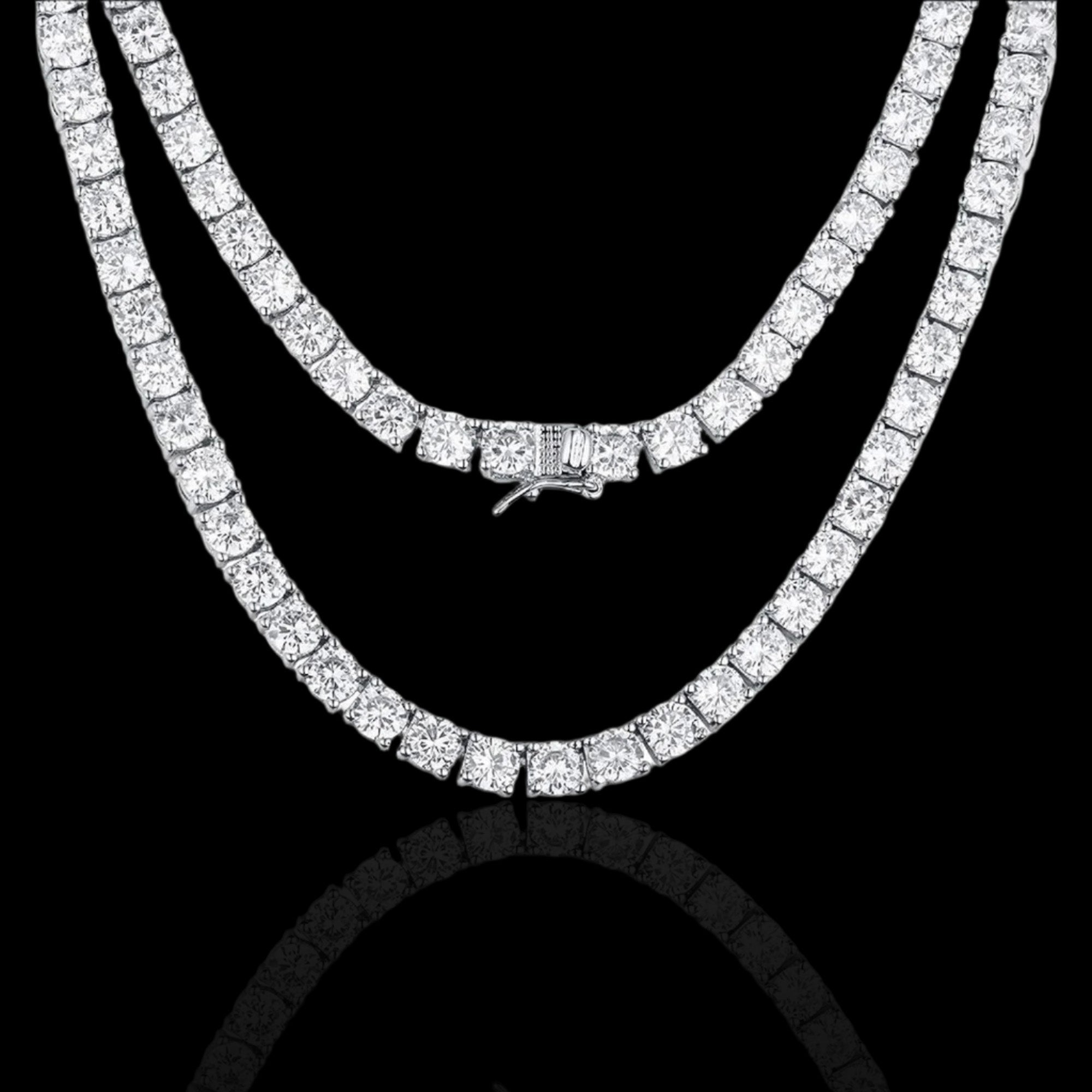 ICED TENNIS CHAIN - SILVER