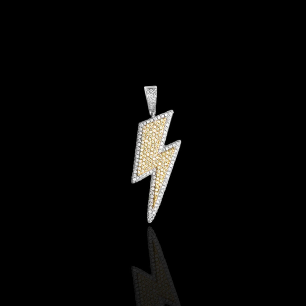 FLASH PENDANT WITH CHAIN - WHITE GOLD