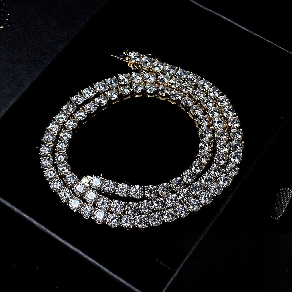 ICED TENNIS CHAIN - SILVER